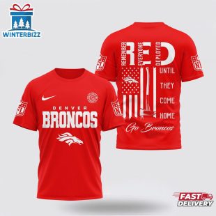 Denver Broncos NFL Red Friday Firefighter 3D Shirt For Fans