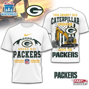Green Bay Packers NFL Grumpy Old Caterpillar Operator 3D Shirt
