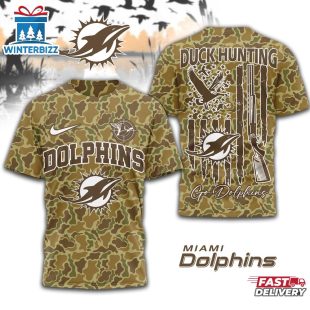 Miami Dolphins NFL Duck Hunting 3D Shirt For Fans