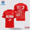 Miami Dolphins NFL Red Friday Firefighter 3D Shirt For Fans