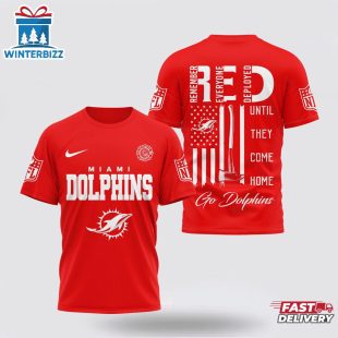 Miami Dolphins NFL Red Friday Firefighter 3D Shirt For Fans
