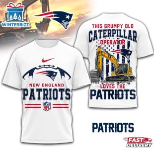 New England Patriots NFL Grumpy Old Caterpillar Operator 3D Shirt
