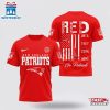 New England Patriots NFL Red Friday Firefighter 3D Shirt For Fans 3 New England Patriots NFL Red Friday Firefighter 3D Shirt For Fans