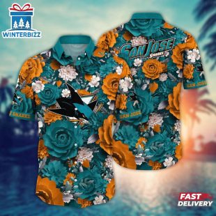 San Jose Sharks Floral Fantasy Summer Hawaiian Shirt