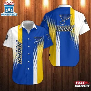 St. Louis Blues Dynamic Stripe Summer Hawaiian Shirt