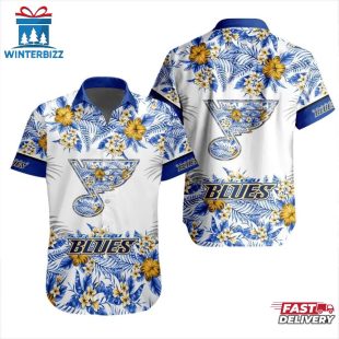 St. Louis Blues Floral Spirit Summer Hawaiian Shirt