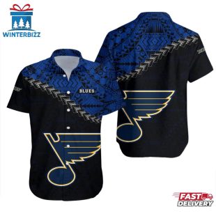 St. Louis Blues Tribal Night Summer Hawaiian Shirt