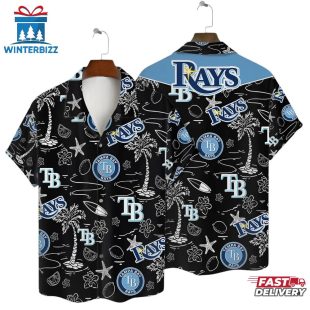 Tampa Bay Rays Midnight Tropics Summer Hawaiian Shirt