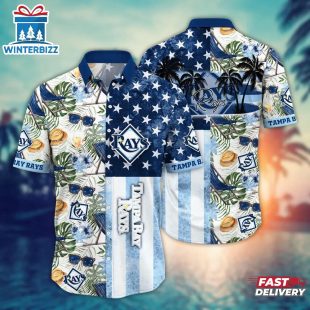 Tampa Bay Rays Stars & Tropics Summer Hawaiian Shirt