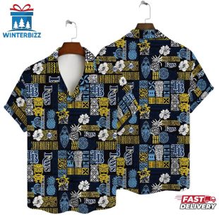 Tampa Bay Rays Tribal Patchwork Summer Hawaiian Shirt