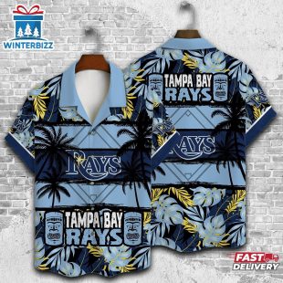 Tampa Bay Rays Tropical Palms Summer Hawaiian Shirt