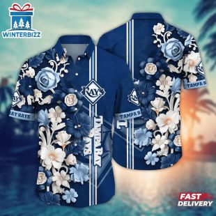 Tampa Bay Rays Vintage Floral Summer Hawaiian Shirt