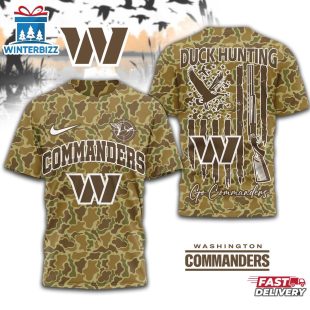Washington Commanders NFL Duck Hunting 3D Shirt For Fans