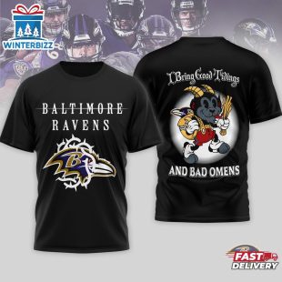 Baltimore Ravens NFL x Bad Omens 3D T-Shirt