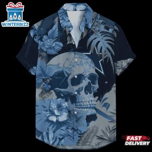 Dallas Cowboys Signature Skull NFL Hawaiian Shirt