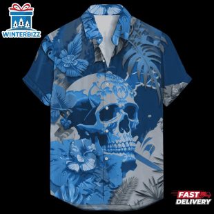 Detroit Lions Signature Skull NFL Hawaiian Shirt