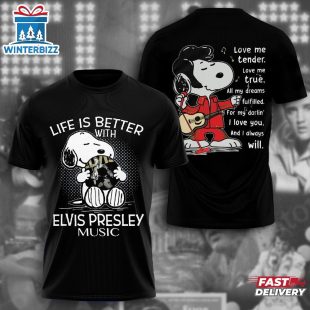 Elvis Presley Lyrics 3D T-Shirt For Fans