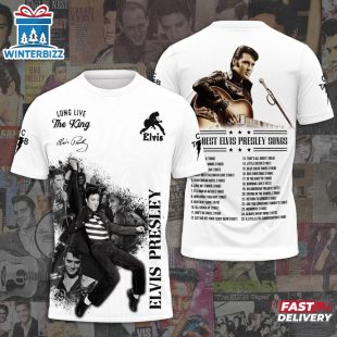 Elvis Presley Songs 3D T-Shirt For Fans