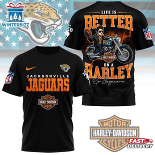 Jacksonville Jaguars NFL Elvis Presley Harley Davidson 3D T-Shirt For Fans