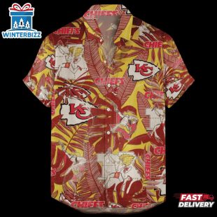 Kansas City Chiefs Retro Logo Hawaiian Shirt