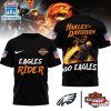 Philadelphia Eagles NFL Ghost Rider Harley Davidson 3D T-Shirt For Fans 3 Philadelphia Eagles NFL Ghost Rider Harley Davidson 3D T-Shirt For Fans