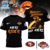 San Francisco 49ers NFL Ghost Rider Harley Davidson 3D T-Shirt For Fans