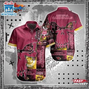 Arizona Cardinals NFL Skull Style Hawaiian Shirt Gifts For Fan