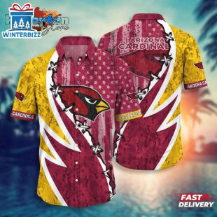 Arizona Cardinals NFL US Flag Hawaiian Shirt Gifts For Fan