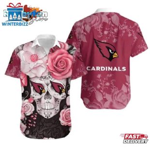 Arizona Cardinals Skull Hawaiian Shirt Gifts For Fan