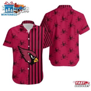 Arizona Cardinals Stripes And Skull Hawaii Shirt Gifts For Fan