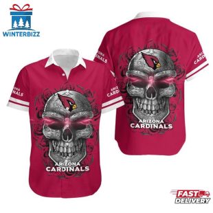 Arizona Cardinals Sugar Skull NFL Hawaiian Shirt For Fans Gifts For Fan