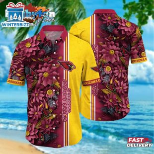 Arizona Cardinals Summer Hawaiian Shirt – Floral Beach Shirt for NFL Fans Gifts For Fan