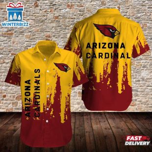 ARIZONA CARDINALS YELLOW AND RED HAWAIIAN SHIRT FOR FANS Gifts For Fan