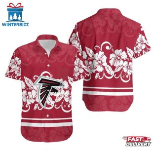 Atlanta Falcons Hibiscus Flowers Hawaiian Shirt For Fans