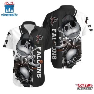 Atlanta Falcons Jack Skellington And Zero Hawaiian Shirt
