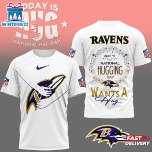 Baltimore Ravens NFL National Hugging Day 3D T-Shirt