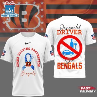 Cincinnati Bengals NFL Safe Driving Awareness 3D T-Shirt