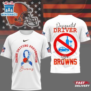 Cleveland Browns NFL Safe Driving Awareness 3D T-Shirt