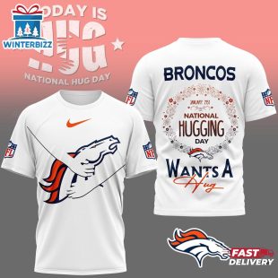 Denver Broncos NFL National Hugging Day 3D T-Shirt