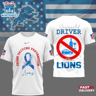 Detroit Lions NFL Safe Driving Awareness 3D T-Shirt