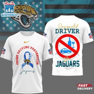 Jacksonville Jaguars NFL Safe Driving Awareness 3D T-Shirt