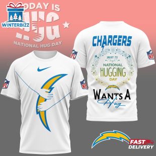 Los Angeles Chargers NFL National Hugging Day 3D T-Shirt