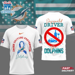 Miami Dolphins NFL Safe Driving Awareness 3D T-Shirt