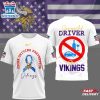 Minnesota Vikings NFL Safe Driving Awareness 3D T-Shirt