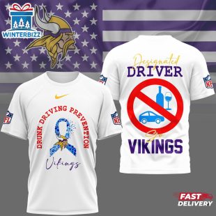 Minnesota Vikings NFL Safe Driving Awareness 3D T-Shirt