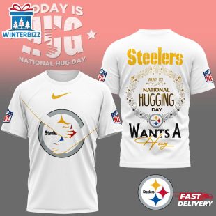 Pittsburgh Steelers NFL National Hugging Day 3D T-Shirt