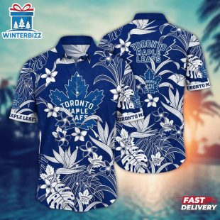 Toronto Maple Leafs Floral Wave Summer Hawaiian Shirt
