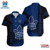 Toronto Maple Leafs Grunge Stripes Summer Hawaiian Shirt