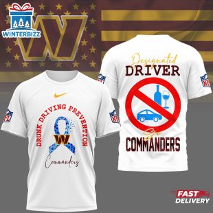 Washington Commanders NFL Safe Driving Awareness 3D T-Shirt