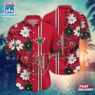 Wild Blossom Red Minnesota Summer Hawaiian Shirt